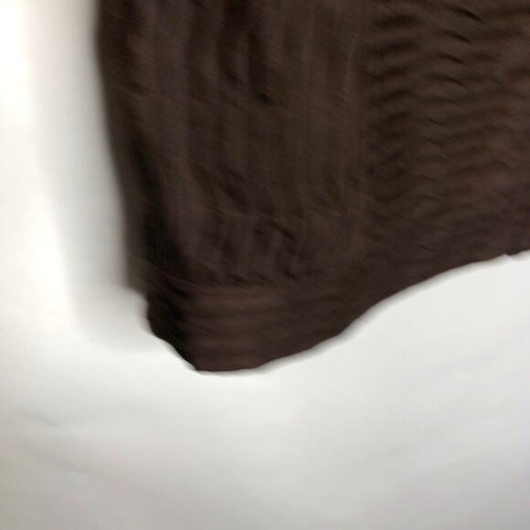 Chico’s Wms Large Brown Pin Tuck Tribal Jacket Shacket Beaded Neckline Career - Picture 11 of 12